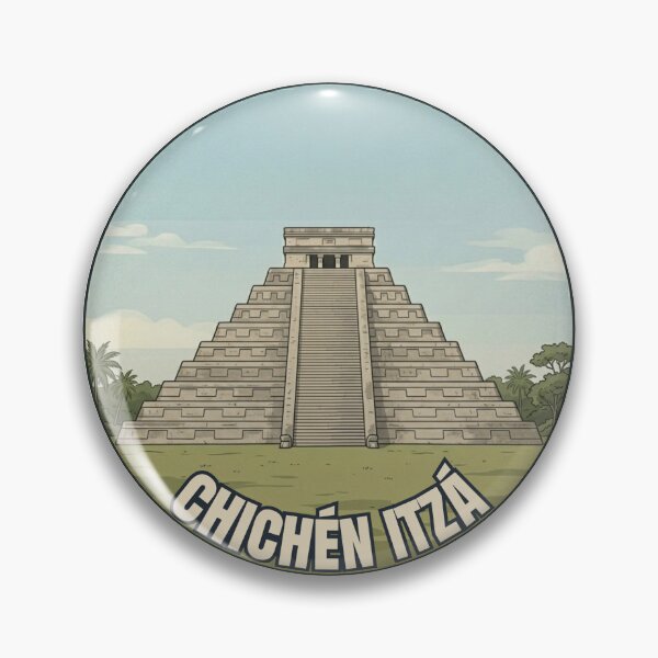 Item preview, Chichen Itza Travel Badge – Mexico Vintage Souvenir designed and sold by DesignMaxa.