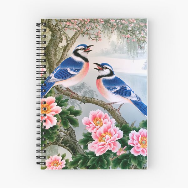 Item preview, Azure Jays and Peony Canopy designed and sold by bloorose.
