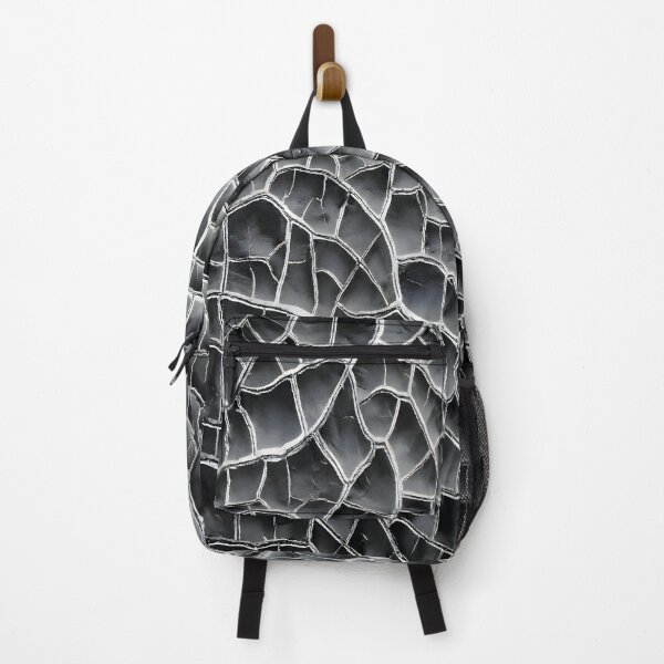 Item preview, Black and White Cracked Texture Abstract Pattern designed and sold by ART BOND.