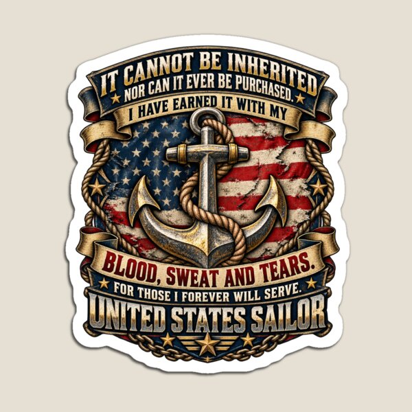 Item preview, United States Sailor Blood Sweat Tears designed and sold by MKCREAS.