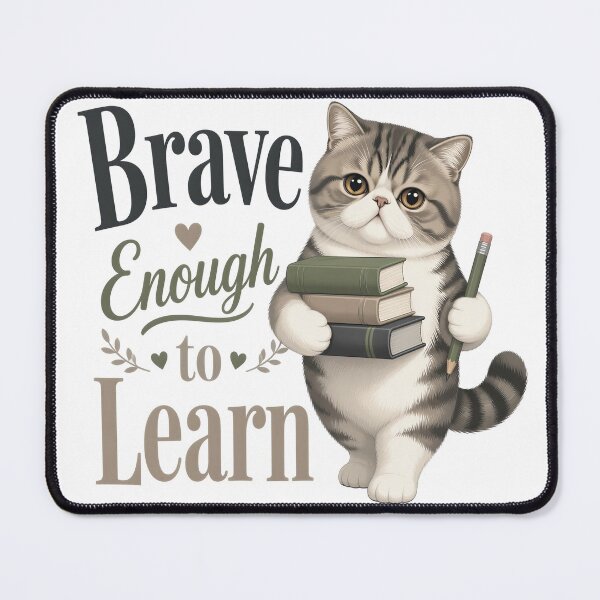 Item preview, British Shorthair Learning -Brave Enough to Learn designed and sold by PurrBloom Studio.