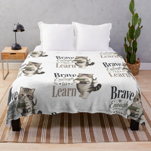 Item preview, British Shorthair Learning -Brave Enough to Learn designed and sold by ElazhariMohamed.