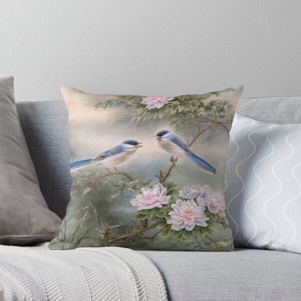 Item preview, Azure Songbirds and Soft Peonies designed and sold by bloorose.