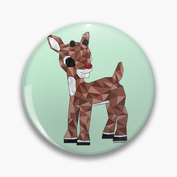 Item preview, Rudolph Reindeer, Crystal Geometric Christmas © GraphicLoveShop designed and sold by Graphic Love Shop.