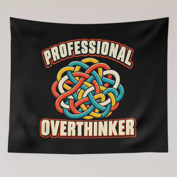 Item preview, Professional Overthinker Funny Tangled Mind Overthinking Humor designed and sold by Photo-Sphere101.