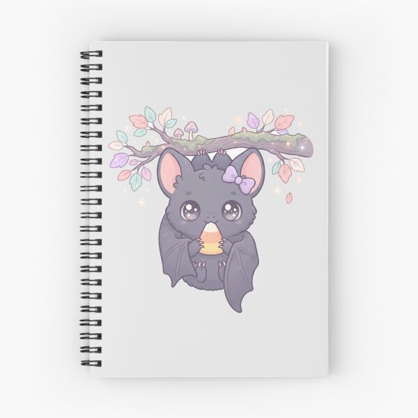 Item preview, Kawaii Baby Bat Holding Candy Halloween Art designed and sold by Fine-Arts-Lab.