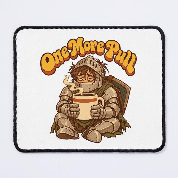 Item preview, One More Pull Tired Knight With Coffee designed and sold by bwanaboards.