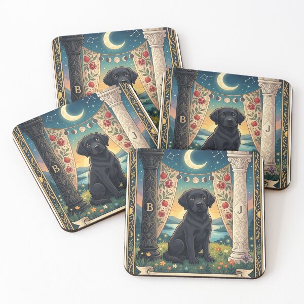 Item preview, The High Priestess Tarot Card - Black Labrador Dog designed and sold by Goodthingstree.