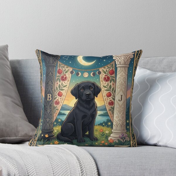Item preview, The High Priestess Tarot Card - Black Labrador Dog designed and sold by Goodthingstree.