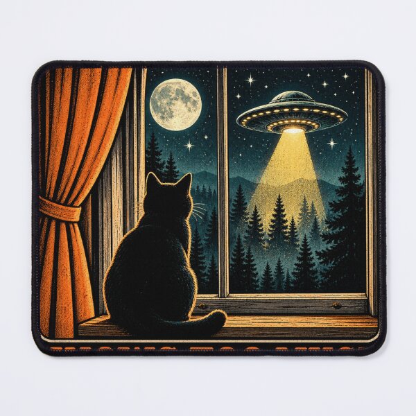 Item preview, Cat UFO Knows Too Much designed and sold by MKCREAS.