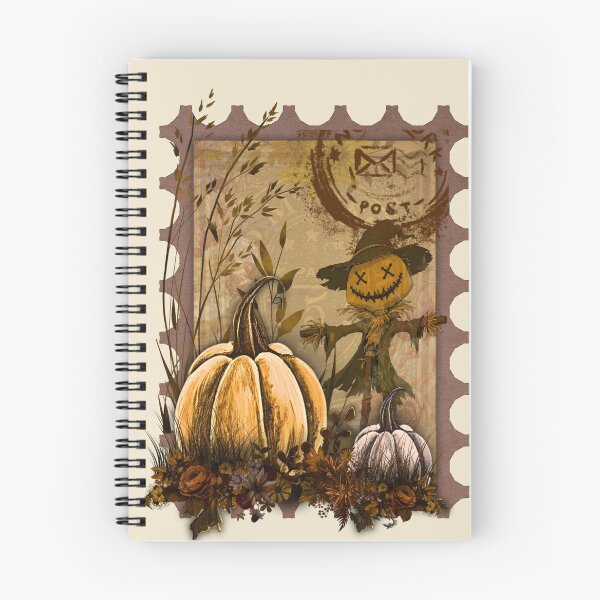Item preview, Vintage Halloween Scarecrow Pumpkin Postcard designed and sold by ArtistsAtticWI.