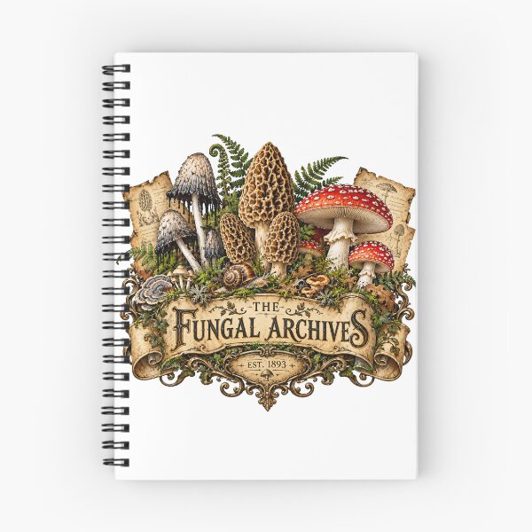 Item preview, The Fungal Archives Est. 1893 - Vintage Mushroom Mycology Dark Academia designed and sold by Neurospicy Trolls.