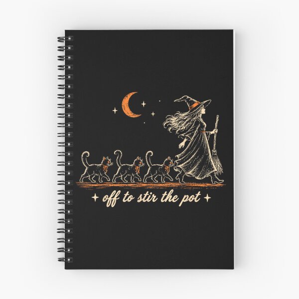 Item preview, Off To Stir The Pot | Witch and Black Cat Halloween designed and sold by MelBarrerahh.
