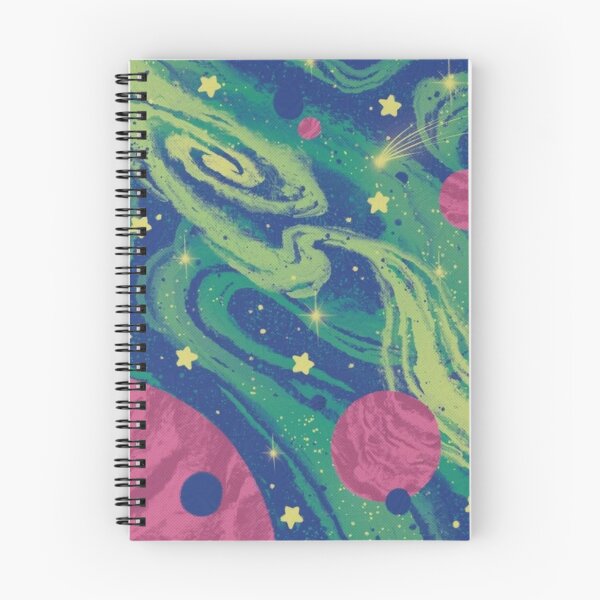 Item preview, Green Galaxy Pink Planets - Stars Space Art designed and sold by WavyCurve.