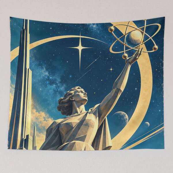Item preview, Vintage Atomic Age Science Art Deco Poster designed and sold by Curio Meridian.