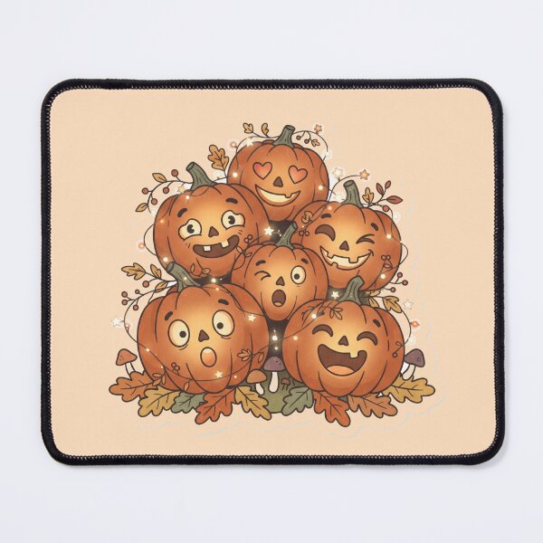 Item preview, Cute Carved Jack-O-Lanterns Halloween Pumpkin Patch designed and sold by Fine-Arts-Lab.