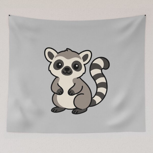 Item preview, Cute Cartoon Lemur designed and sold by WildlifeDoodle.
