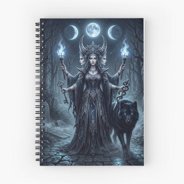Item preview, Hekate Triple Moon Goddess - Dark Occult Crossroads designed and sold by K-DABRA7.