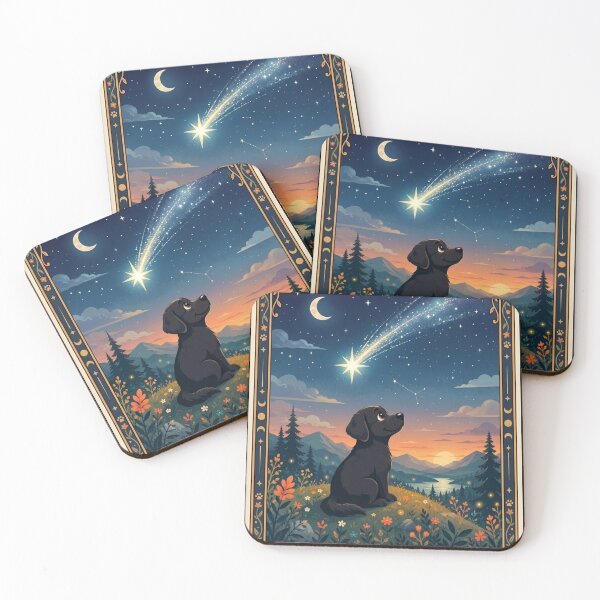 Item preview, The Star Tarot Card - Black Labrador Dog designed and sold by Goodthingstree.