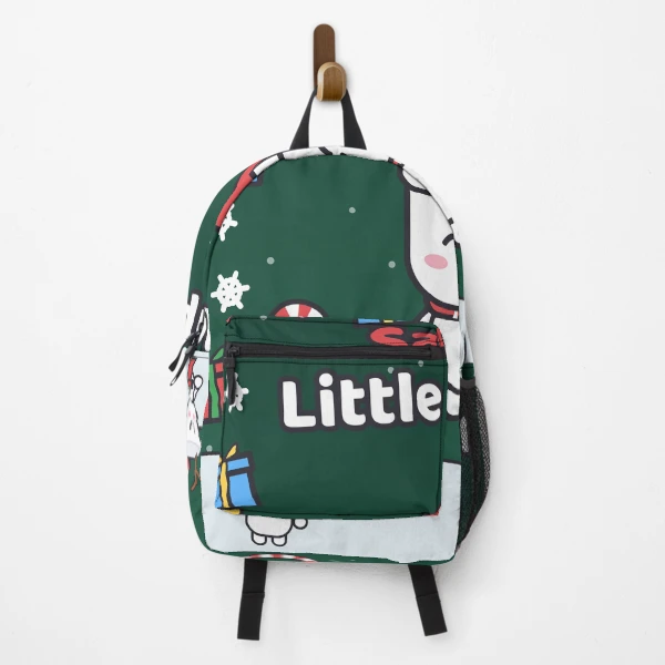 Santa's Little Helper - Cute Christmas Marshmallow Pip with Gift Sack — Backpack by BiMood