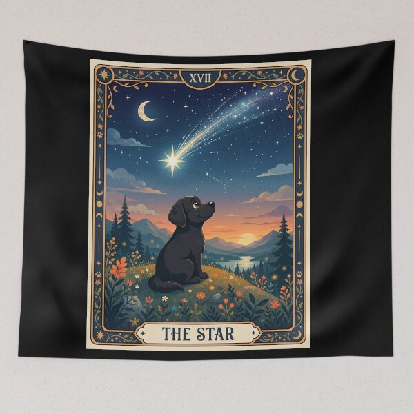 Item preview, The Star Tarot Card - Black Labrador Dog designed and sold by Goodthingstree.