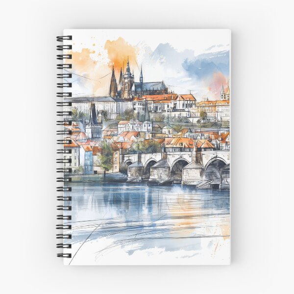 Item preview, Prague Cityscape with Charles Bridge designed and sold by kolonjArt.