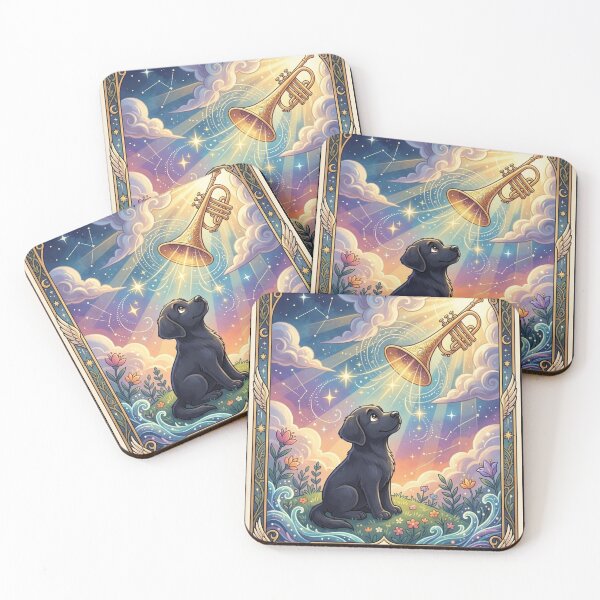 Item preview, Judgement Tarot Card - Black Labrador Dog designed and sold by Goodthingstree.