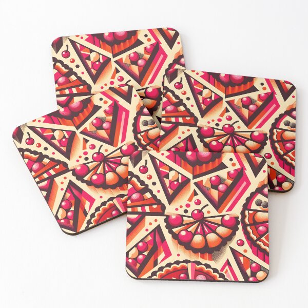 Item preview, Retro Cherry Dessert Geometry designed and sold by Apex Designs.