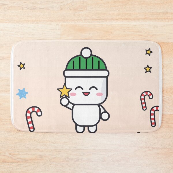 Item preview, Merry and Bright - Cute Marshmallow Pip Decorating the Christmas Tree designed and sold by BiMood.