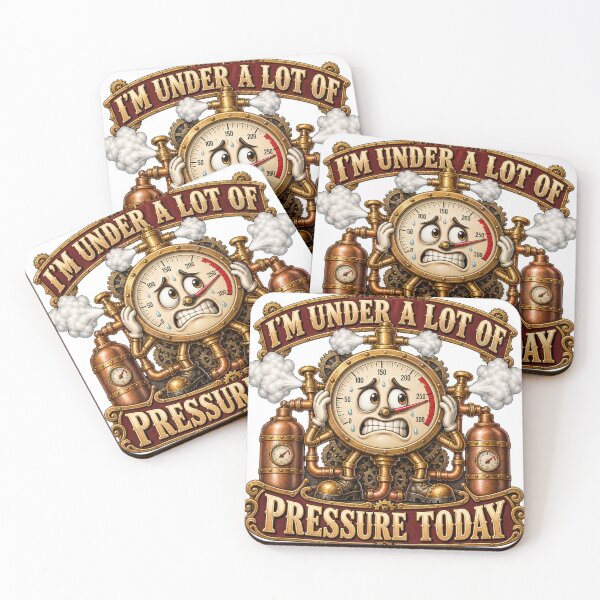 Item preview, Under a Lot of Pressure Today — Funny Steampunk Gauge  designed and sold by A5ranchmerch.