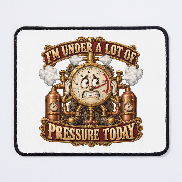 Item preview, Under a Lot of Pressure Today — Funny Steampunk Gauge designed and sold by A5ranchmerch.