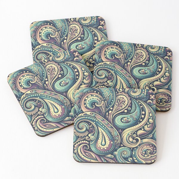 Item preview, Vintage Teal Paisley Swirls designed and sold by Apex Designs.