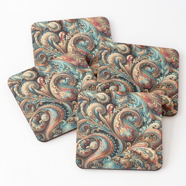 Item preview, Dark Rust Teal Paisley designed and sold by Apex Designs.
