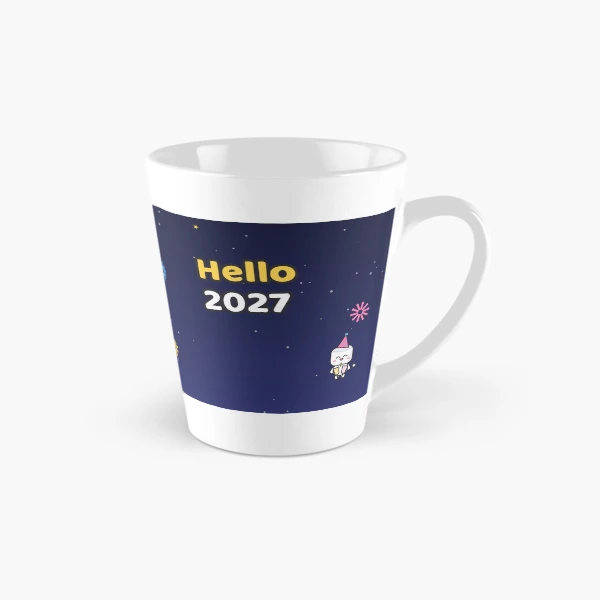 Hello 2027 - Cute New Year Party Marshmallow Pip with Sparklers — Classic Mug by BiMood