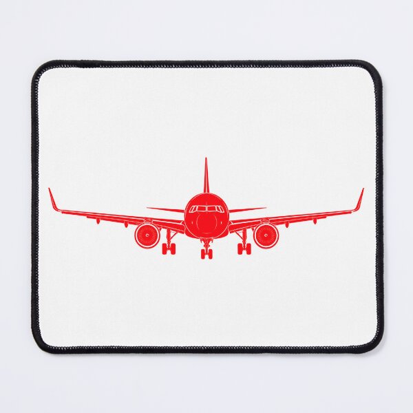 Item preview, Airbus A320 Aircraft Red Silhouette designed and sold by Aviation Sticker Shop.