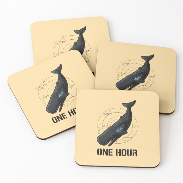 Item preview, Surreal Deep Sea Sperm Whale and Glowing Scuba Diver Graphic - One Hour    designed and sold by Designart68.