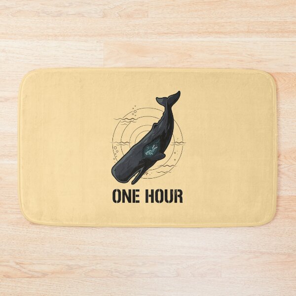 Item preview, Surreal Deep Sea Sperm Whale and Glowing Scuba Diver Graphic - One Hour    designed and sold by Designart68.