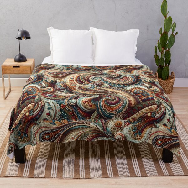 Item preview, Ivory Rust Teal Paisley designed and sold by Apex Designs.
