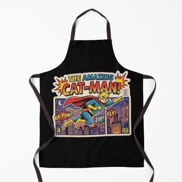 Item preview, The Amazing Cat Man Superhero - Vintage Retro Comic Book Cover designed and sold by 7MKGallery.