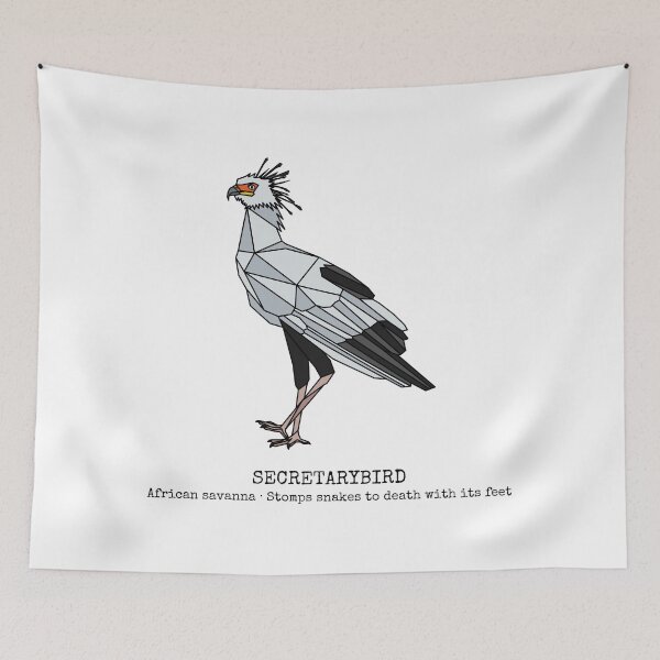 Item preview, Geometric Secretarybird designed and sold by AnimalsKnowAll.