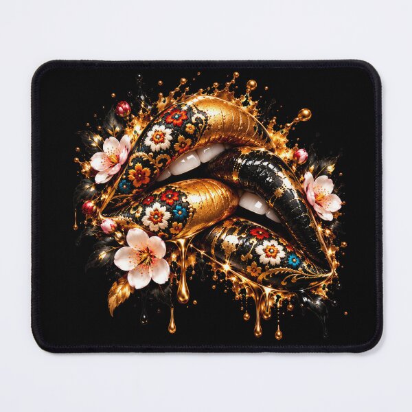 Item preview, Gilded Midnight Floral Kiss designed and sold by DansCreations42.