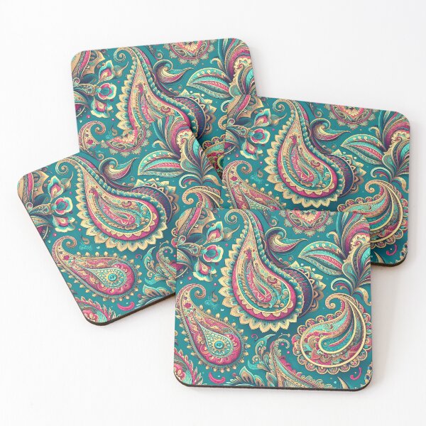 Item preview, Teal Pink Floral Paisley designed and sold by Apex Designs.