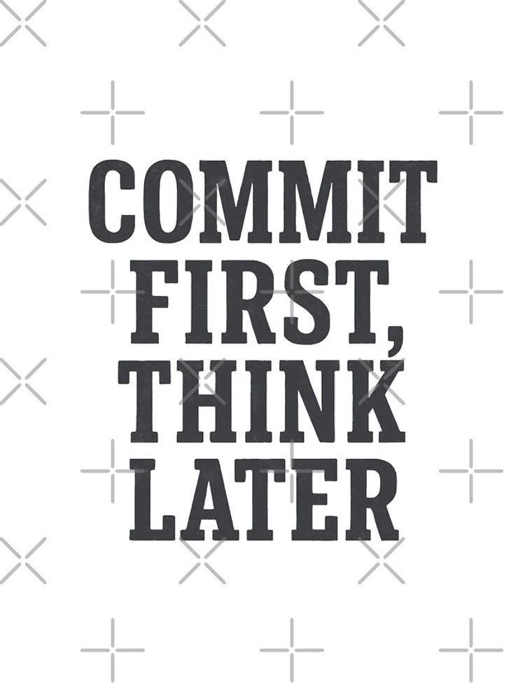 Thumbnail 4 of 4, iPhone Case, Commit First Think Later Coding Humor designed and sold by Jackson-Will.