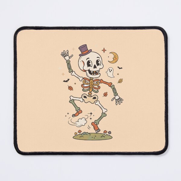 Item preview, Retro Dancing Skeleton with Top Hat Halloween Art designed and sold by Fine-Arts-Lab.