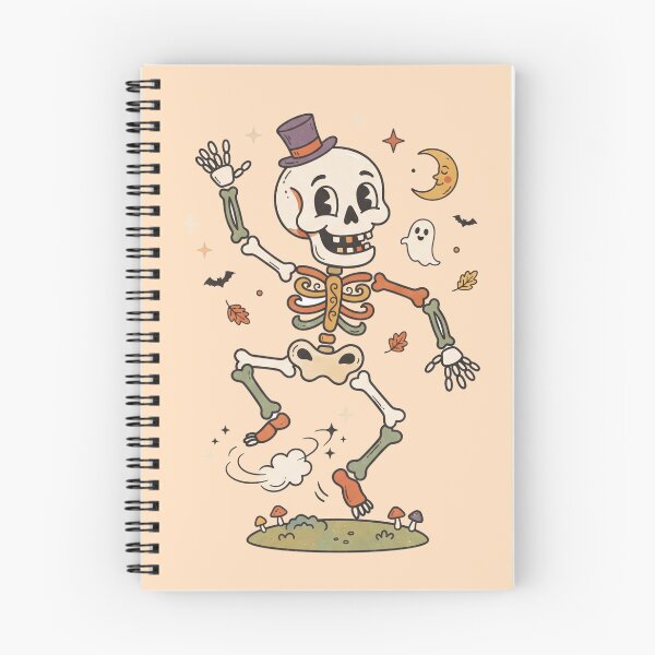 Item preview, Retro Dancing Skeleton with Top Hat Halloween Art designed and sold by Fine-Arts-Lab.