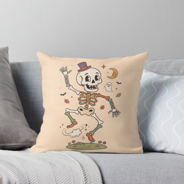 Item preview, Retro Dancing Skeleton with Top Hat Halloween Art designed and sold by Fine-Arts-Lab.