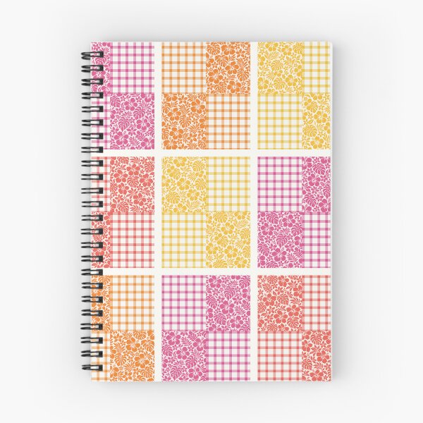 Item preview, Sunset Palaka Patchwork Quilt Pink and Orange designed and sold by Small Kine Prints.
