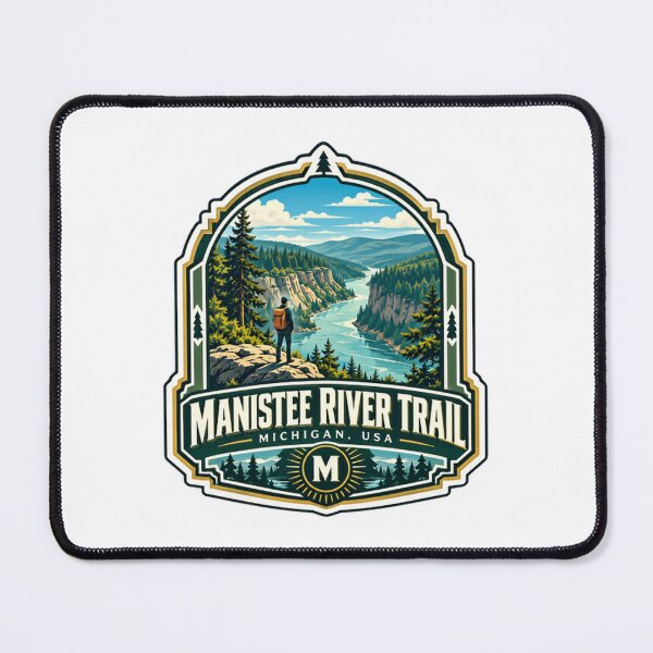 Item preview, Manistee River Trail Michigan USA Hiking Outdoors Adventure designed and sold by kristyparkStar3.