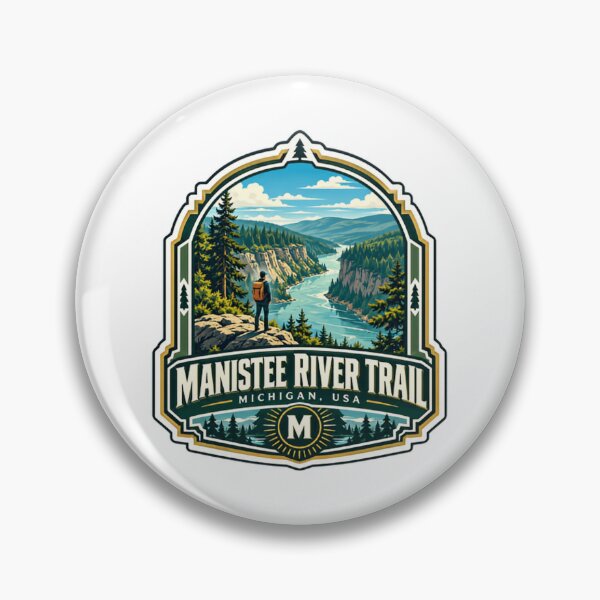 Item preview, Manistee River Trail Michigan USA Hiking Outdoors Adventure designed and sold by kristyparkStar3.