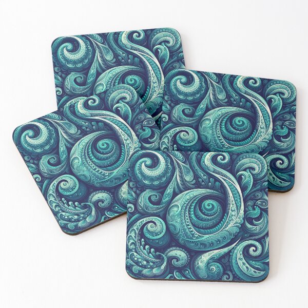 Item preview, Navy Turquoise Paisley designed and sold by Apex Designs.